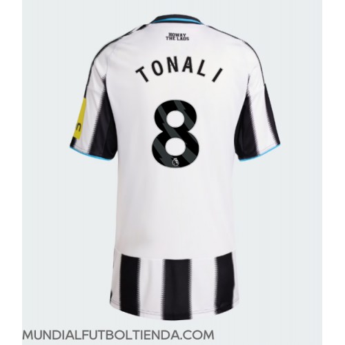 Camiseta Newcastle United Sandro Tonali #8 Primera Equipación Replica 2025-26 para mujer mangas cortas